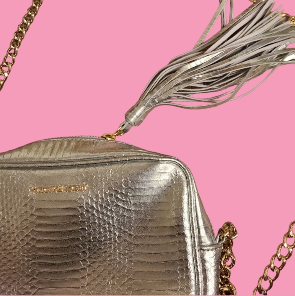 NWOT V.S. silver cross body purse